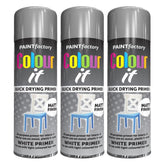 3X Paint Factory Auto White Primer Spray 250ml Spray Paint